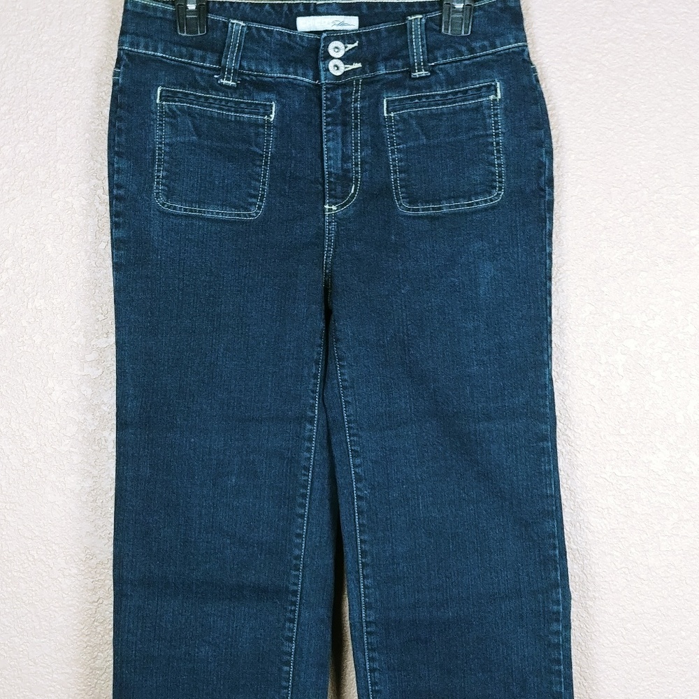 Chicos Platinum Womens Capris Size .5